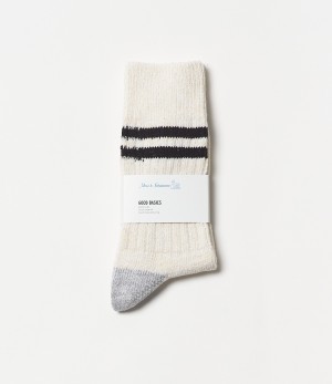 Beige / Black Merz B. Schwanen GS05 Women Socks | MERZ2108493