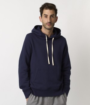 Blue Merz B. Schwanen 382 loopwheeled Men Hoodie | MERZ0274863