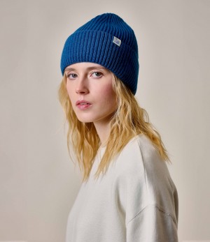 Dark Grey Blue Merz B. Schwanen SKBN05 Women Beanie | MERZ1675923