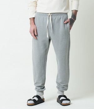 Grey Merz B. Schwanen 359 loopwheeled Men Sweatpants | MERZ5238610