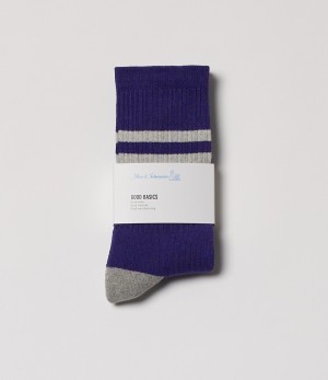 Purple Merz B. Schwanen GS06 Women Socks | MERZ5293681