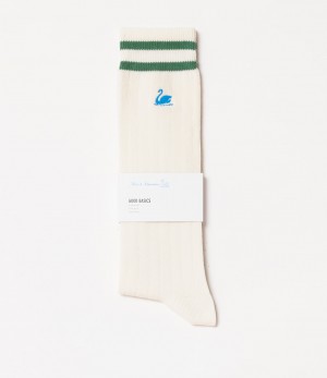 White Merz B. Schwanen GS08 cotton Men Socks | MERZ6392184