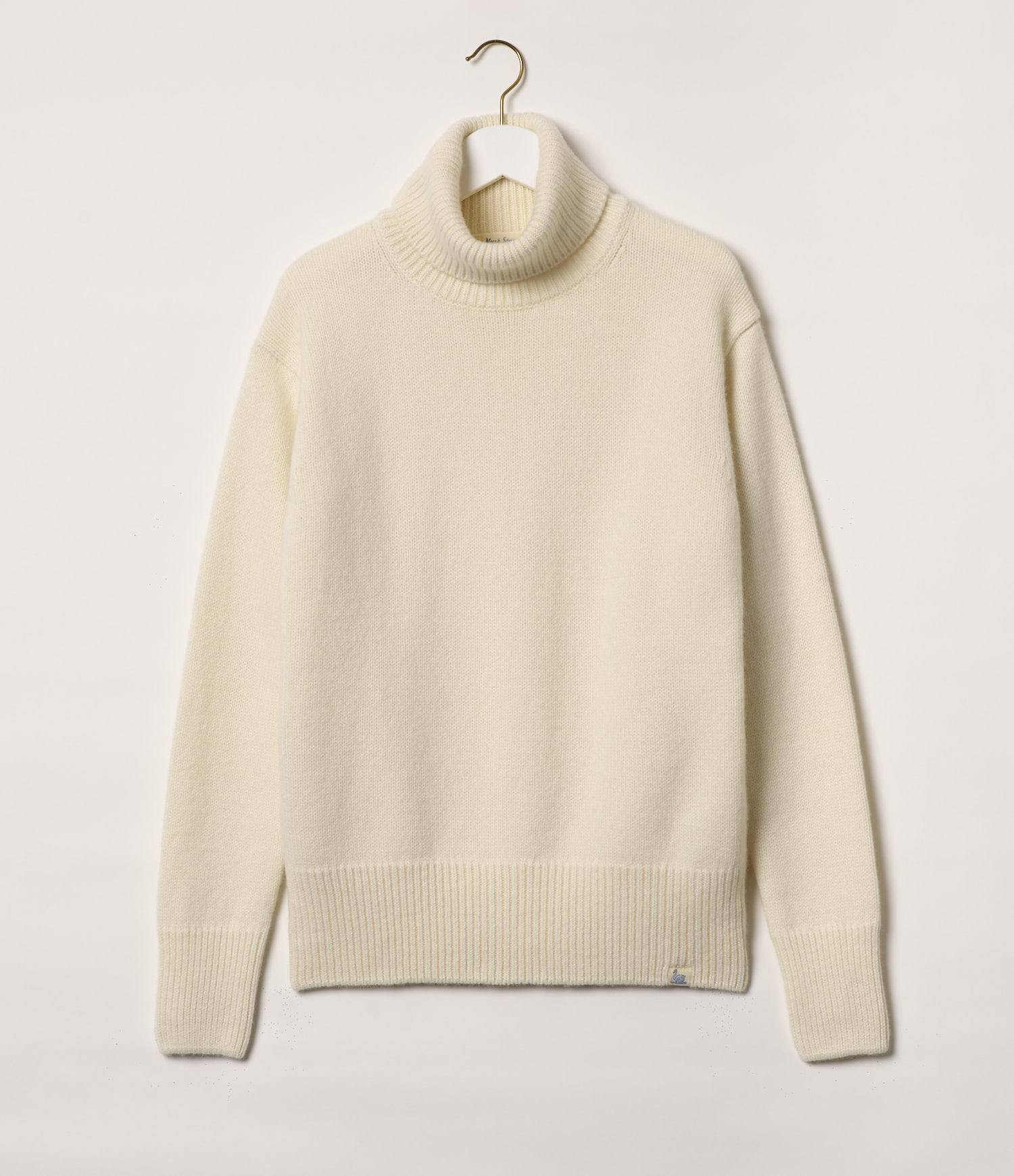 Beige Merz B. Schwanen LOCT01 turtleneck Men Pullover | MERZ7983406