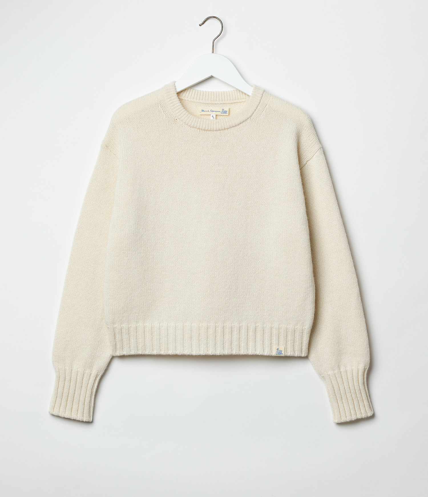 Beige Merz B. Schwanen WLOCC01 crew neck Women Pullover | MERZ6789105