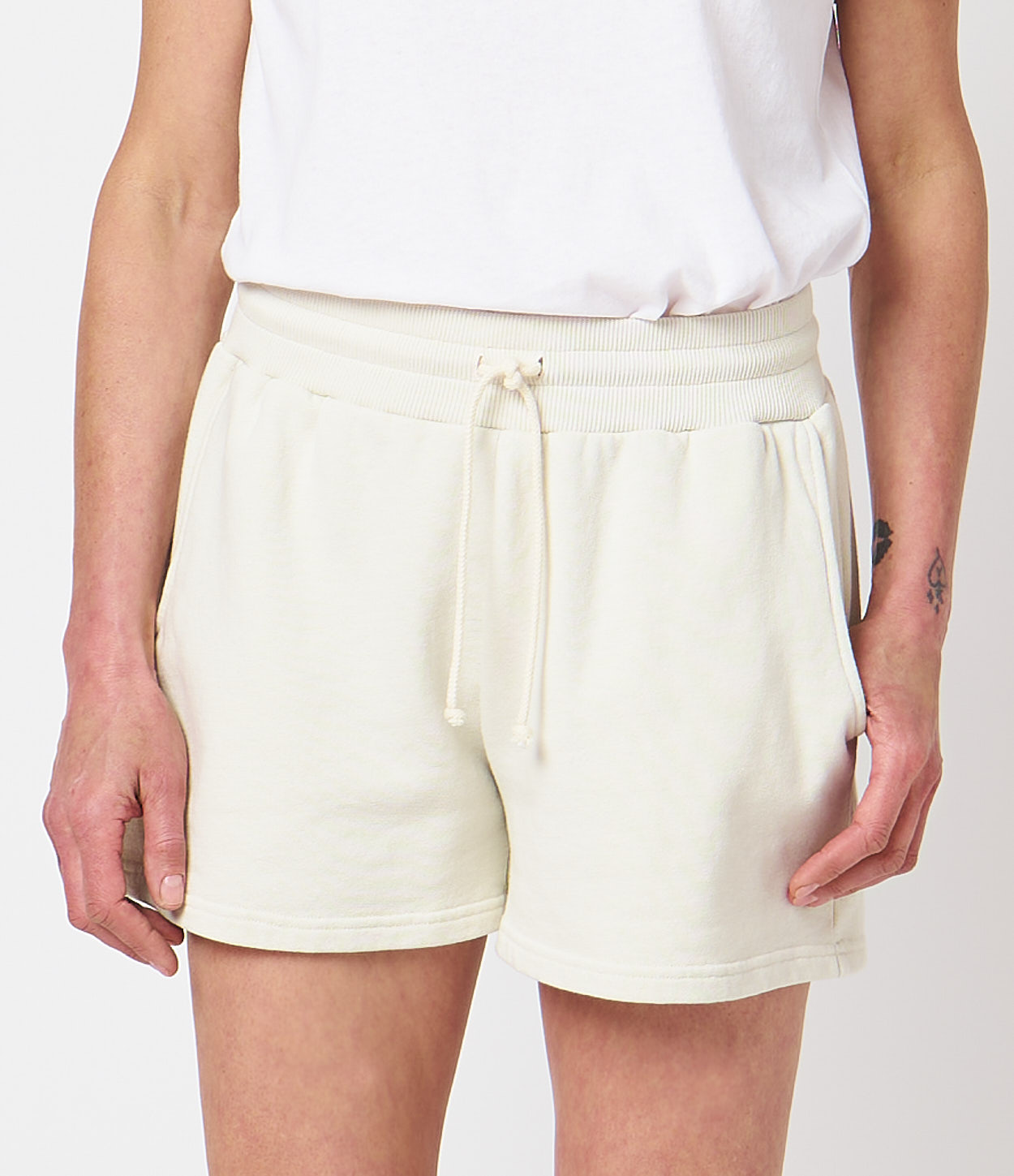 Beige Merz B. Schwanen WSPS02 Women Sweatshorts | MERZ3106478