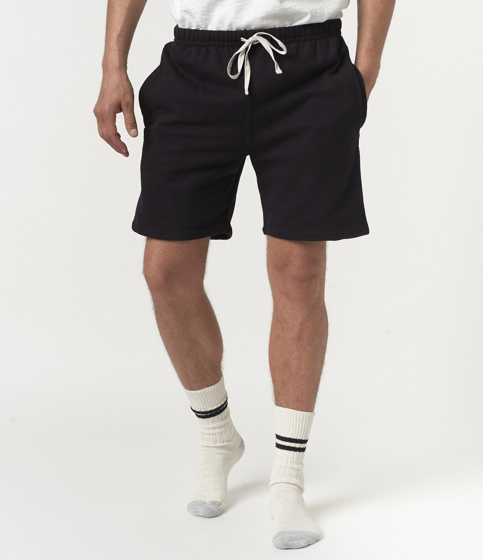 Black Merz B. Schwanen 356 loopwheeled Men Sweatshorts | MERZ5263094