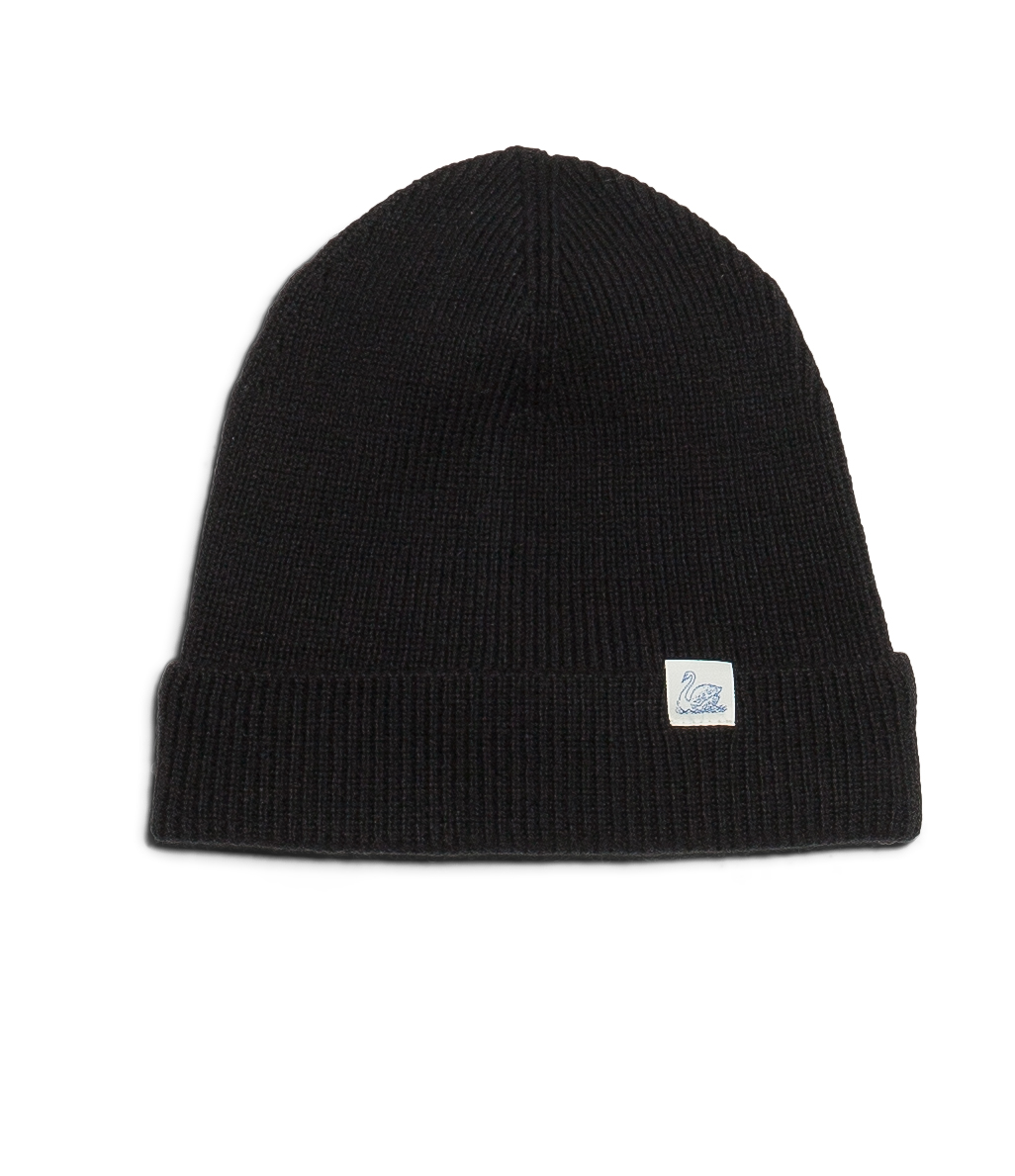 Black Merz B. Schwanen MWBN01 classic Men Beanie | MERZ2419605