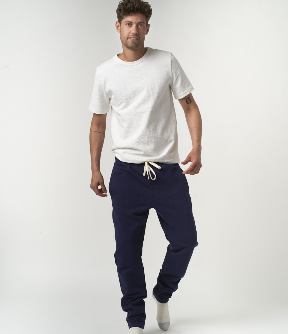 Blue Merz B. Schwanen 3S50 loopwheeled Men Sweatpants | MERZ9152064