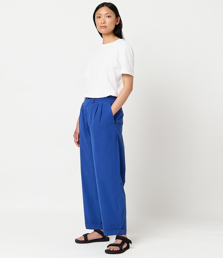 Blue Merz B. Schwanen PANTS03 pleated-front Women Pants | MERZ8243015