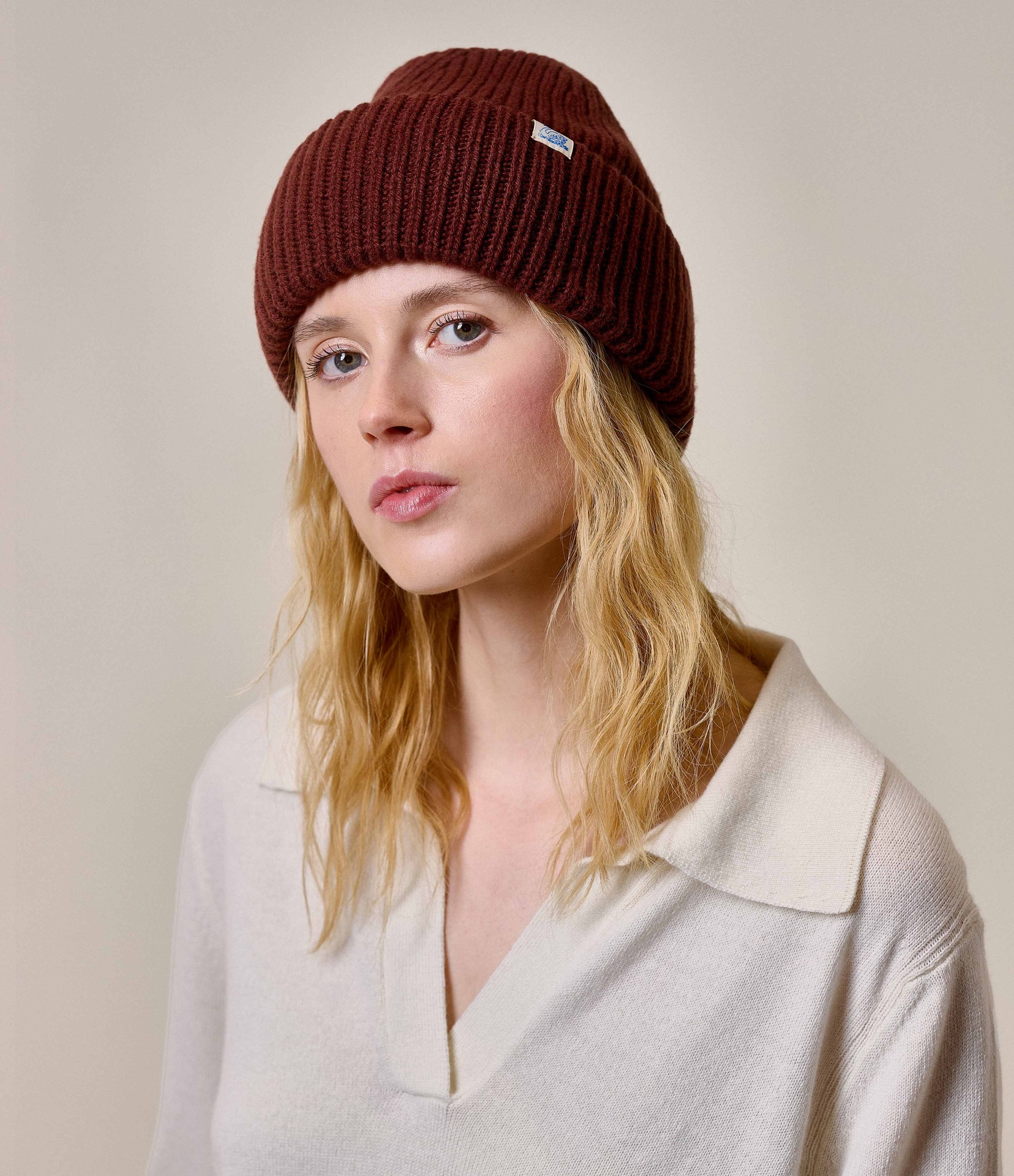 Brown Merz B. Schwanen LOBN03 Women Beanie | MERZ7503169