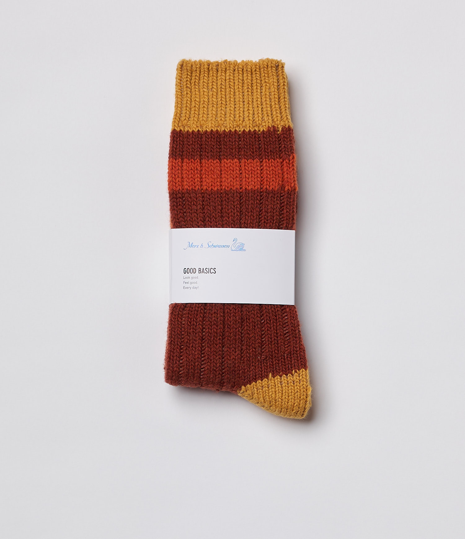 Brown / Orange Merz B. Schwanen MW74 Women Socks | MERZ7523016