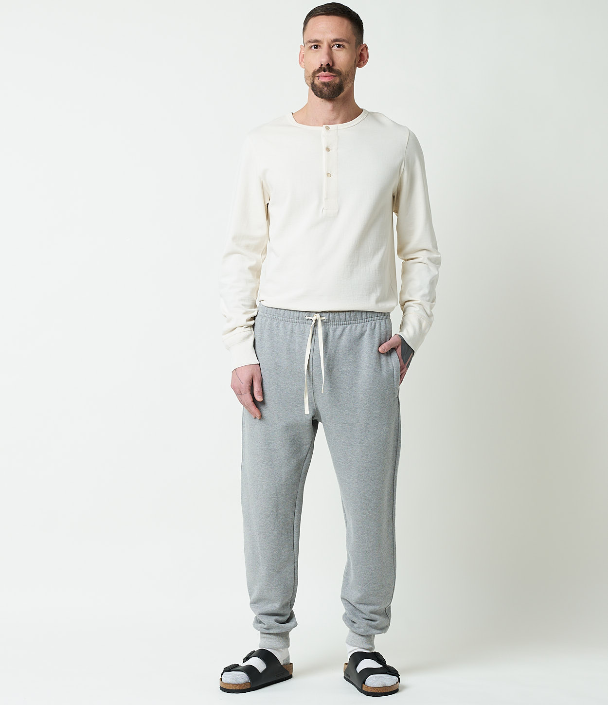 Grey Merz B. Schwanen 359 loopwheeled Men Sweatpants | MERZ5238610