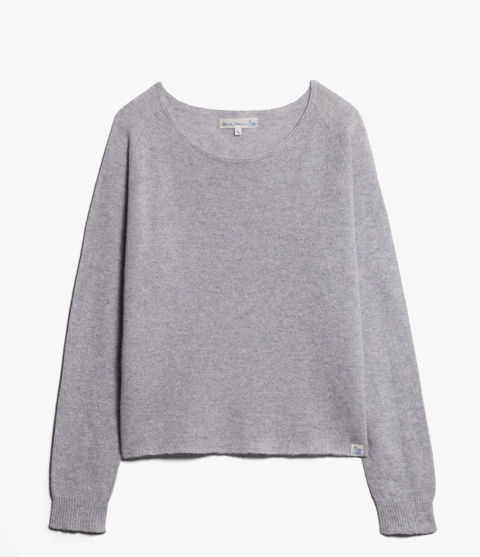 Grey Merz B. Schwanen SKCN01 crew neck Women Pullover | MERZ4827619