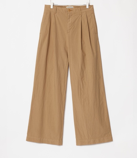 Khaki Merz B. Schwanen PANTS04 wide Women Pants | MERZ5073482