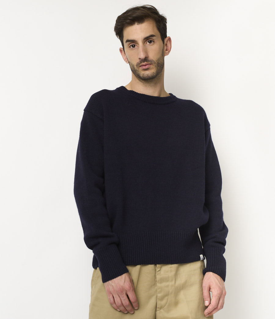 Navy Merz B. Schwanen LOCC01 crew Men Pullover | MERZ5971064